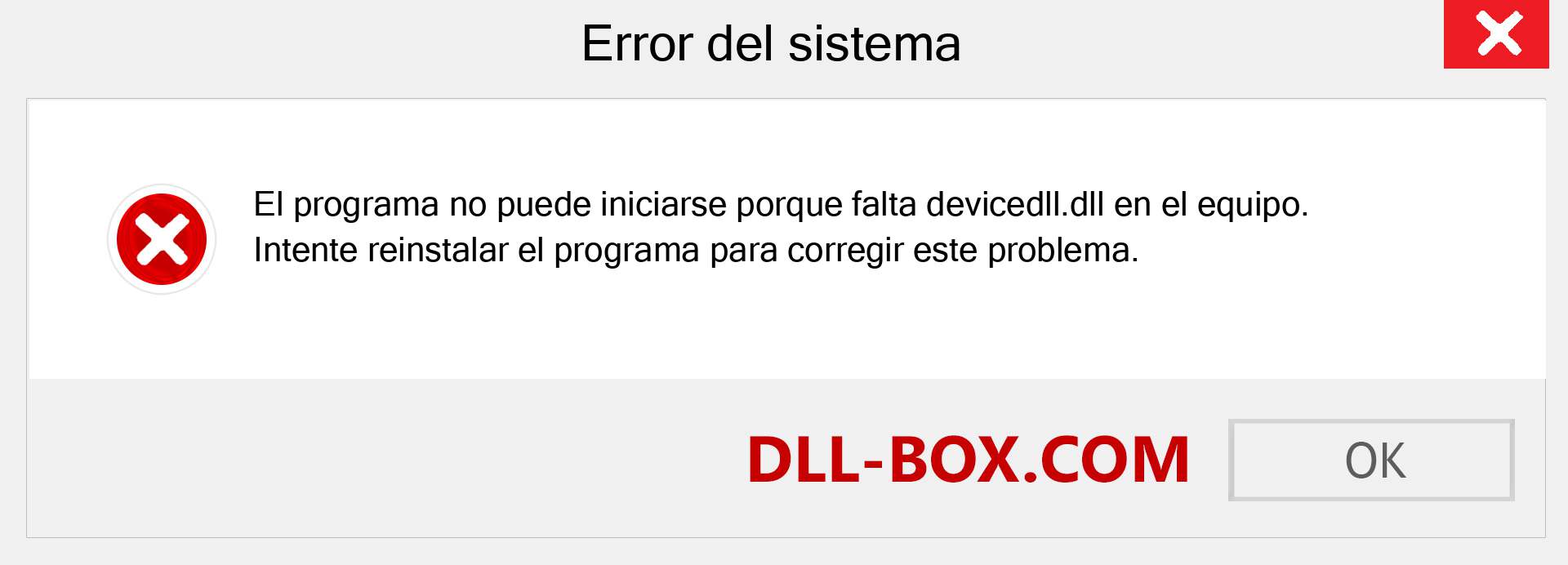 ¿Falta el archivo devicedll.dll ?. Descargar para Windows 7, 8, 10 - Corregir devicedll dll Missing Error en Windows, fotos, imágenes